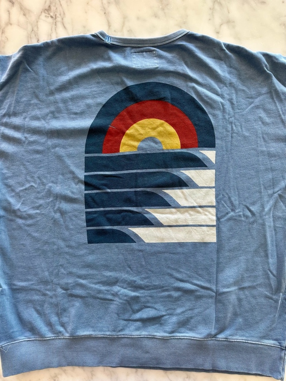 Old Navy Light Blue Waikiki Crewneck Sweatshirt - Picture 2 of 2